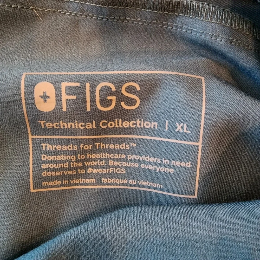 FIGS‎ Tansen Jogger Scrubs Pants XL Blue Green Teal Technical Collection Pockets